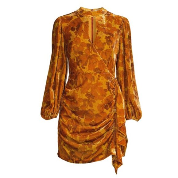 NWT Rhode Fall Foliage Zadie Dress - Women's Size 2, keyhole, soft, elegant - Picture 5 of 11